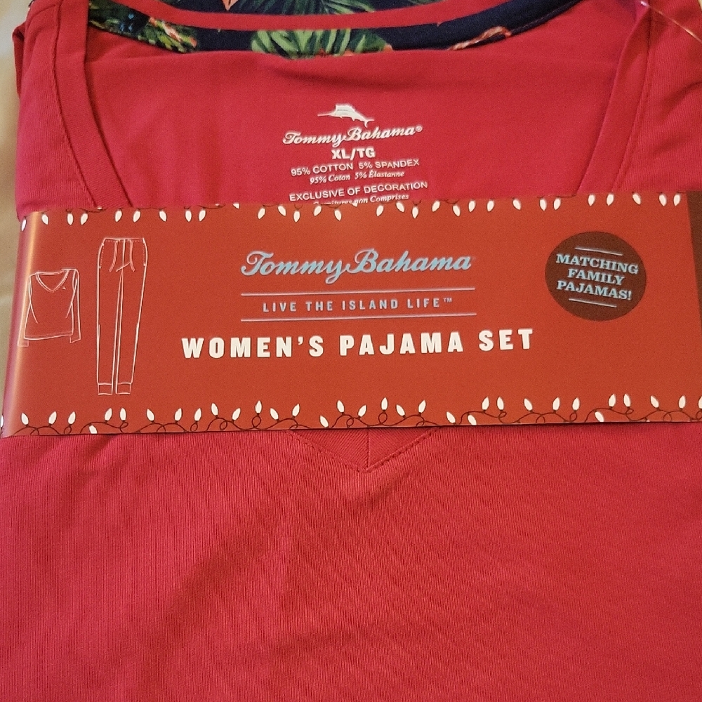 Tommy Bahama Women's Vibrant Red Pajama Set